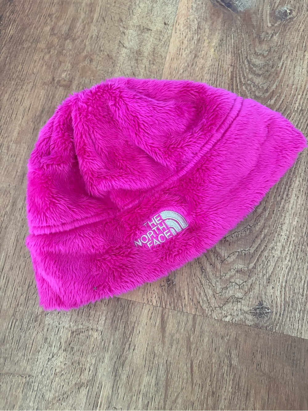 The North Face Kids Pink Fuzzy Beanie Hat
